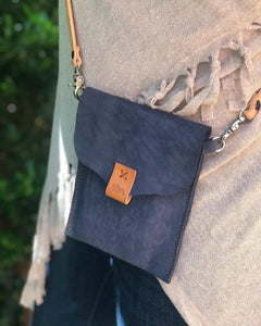 Mini Crossbody Purse - Coyote color with natural accents
